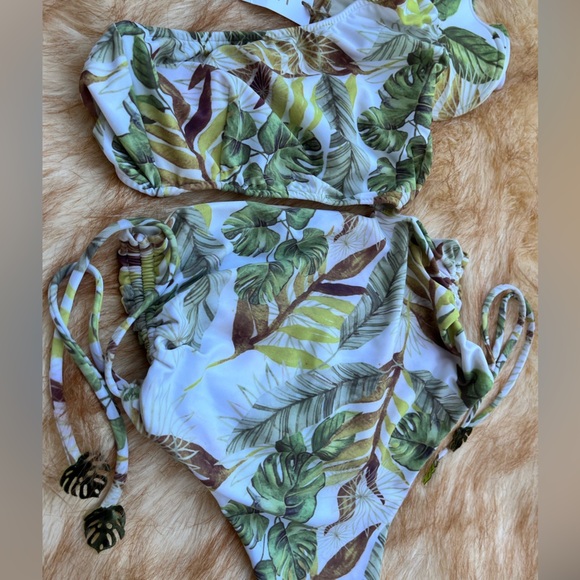 KANOMI Bikini 👙 One shoulder Top bottom matching set SzM high waisted swimsuit - Picture 5 of 12